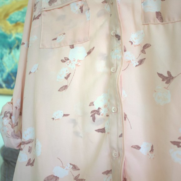 Candie's | Button Down Rose Pink Blouse - Picture 2 of 8